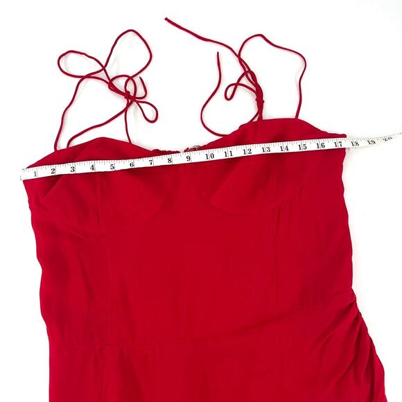 Reformation Women's Cherry Kourtney Dress 12 - Picture 5 of 11